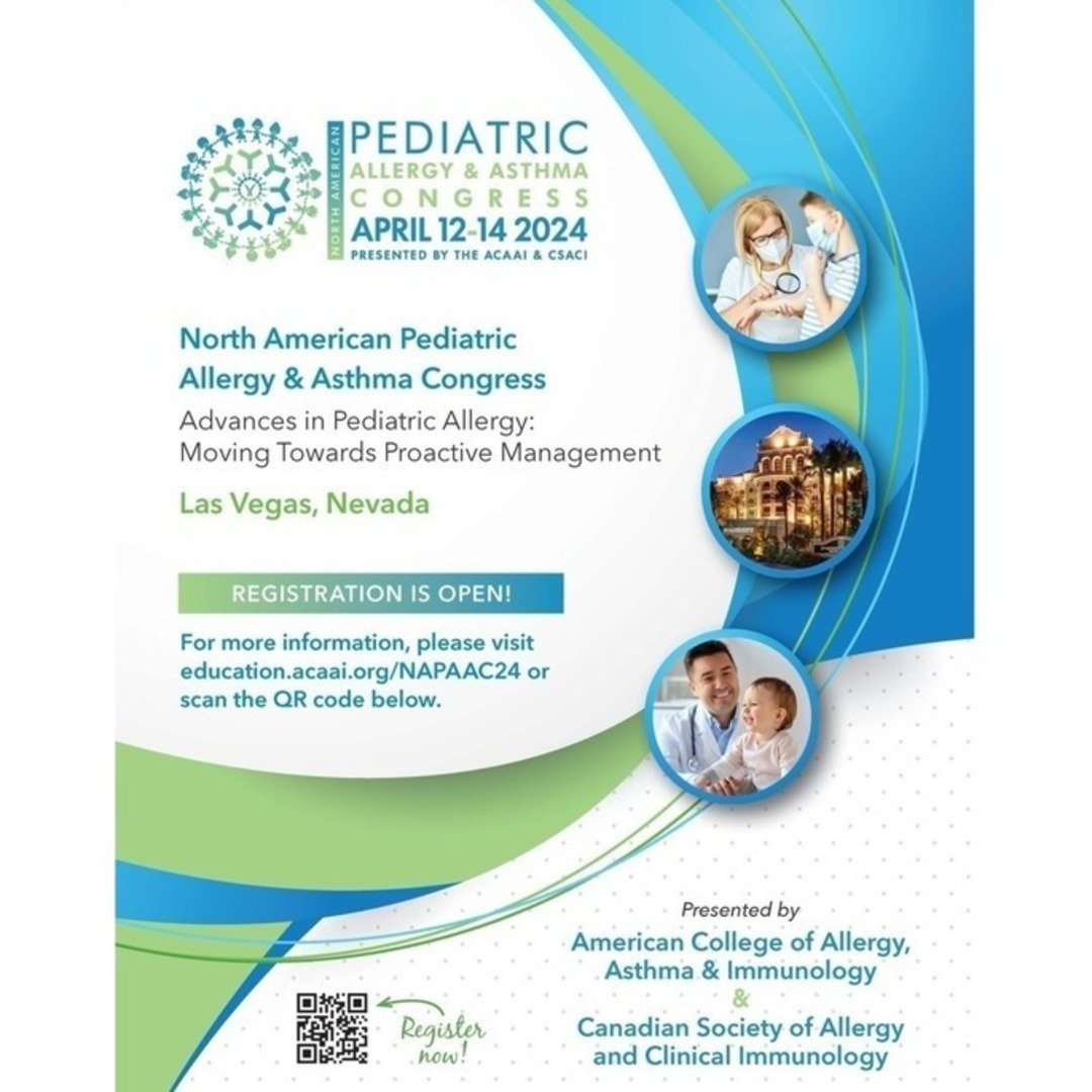 Interested in Pediatric Allergy? Join us in fabulous Las Vegas for the North American Pediatric Allergy and Asthma Congress - April 12-14!  It is going to be fantastic! An amazing line-up of world class speakers!  education.acaai.org/NAPAAC24#group…