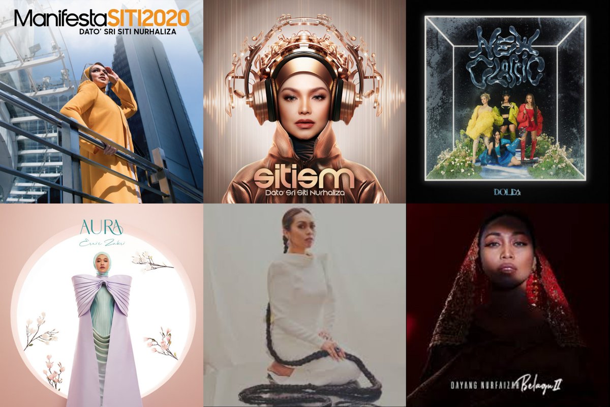 Highest peaking Malaysian female studio albums released this decade on Spotify Weekly Top Albums Malaysia:

#20 ManifestaSITI2020
#50 SITISM
#113 New Classic
#137 Aura
#143 Belagu
#182 Belagu II