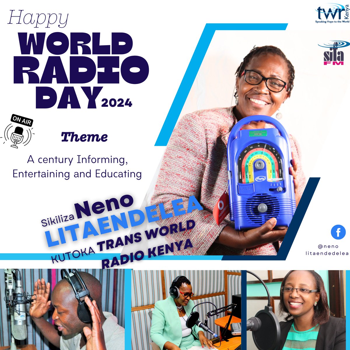 As we celebrate #WorldRadioDay2024, themed A Century Informing, Entertaining  &amp; Educating.
This means that for a hundred years now, the radio has remained a very important invention in human life.

As the producers of #NenoLitaendelea &amp; other Developmental &amp; Devotional  programs