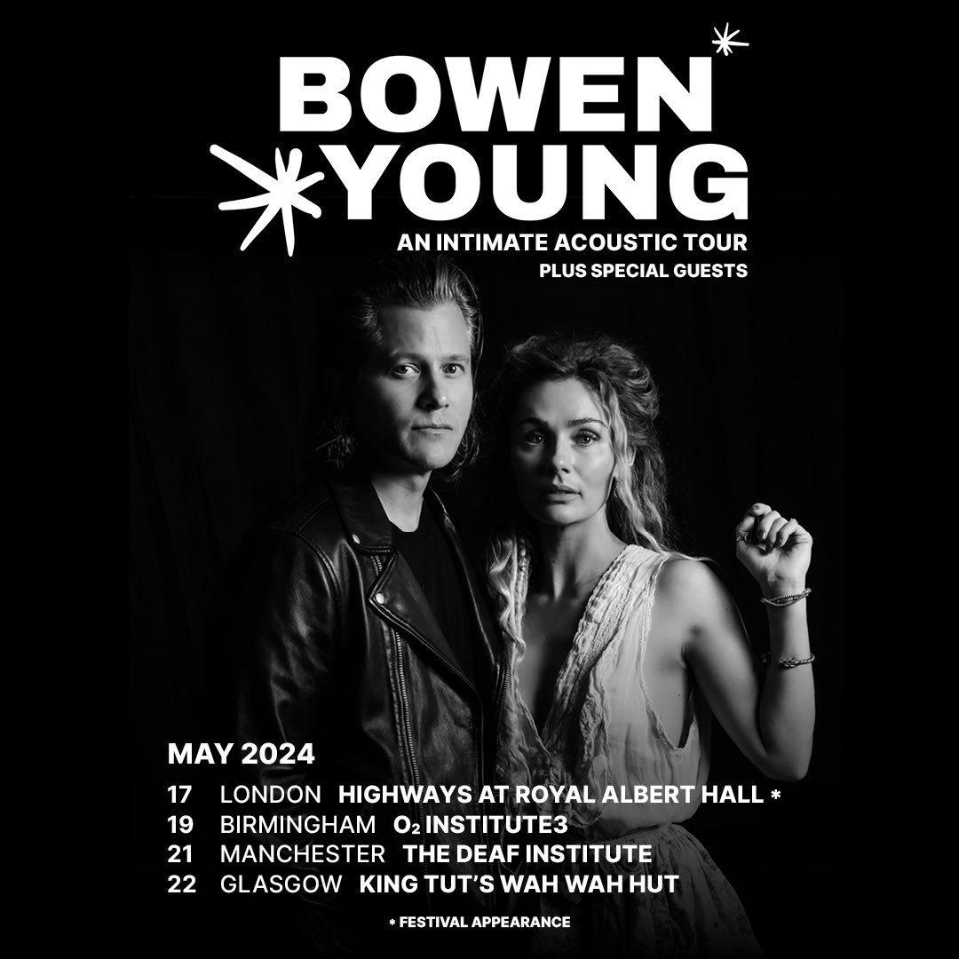 ♥️ LONDON ♥️ BIRMINGHAM ♥️ MANCHESTER ♥️ GLASGOW ♥️ Let’s gooooo! ✨🚀 O2 presale begins TOMORROW at 10am (GMT) here: 👉🏼✨ livenation.co.uk/artist-bowen-y… Live Nation presale begins Thursday, general ticketing onsale this Friday! Don’t miss out. ♥️ Big love, BOWEN * YOUNG