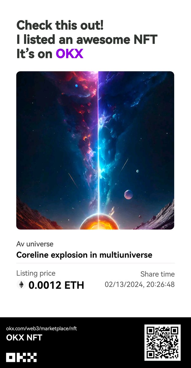 aiavmetaverse's tweet photo. Coreline explosion in multiuniverse
ETH 0.0012
@parkeraravind @beeple @BillyM2k @binance @Cryptoking @elonmusk @cz_binance @DCOfficial @Marvel @Sony @Pixar @DisneyStudios @MarvelStudios
#avuniverse #avmetaverse #avnfts #nftking #nftfather #No1
#Space #comics #multiuniverse https://t.co/kbToAXnYwT