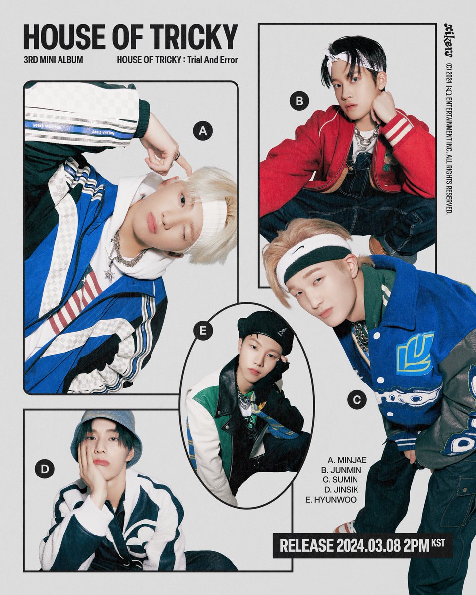 xikers_official's tweet photo. [📷] xikers - 'HIKER' CONCEPT POSTER CHASEE ver.2 'UNIT #1'

RELEASE 2024. 03. 08. 2PM(KST)

#xikers #싸이커스 #3RDMINIALBUM #HOUSE_OF_TRICKY #Trial_And_Error #KQ https://t.co/4CTs1mAccC