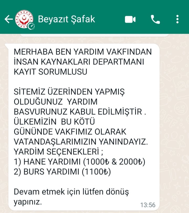 Lütfen dikkat dolandırıcı