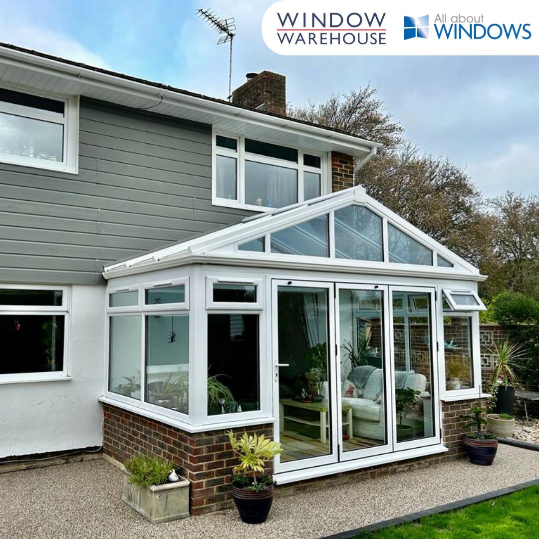 windowarehouse's tweet photo. Customer Installation!
All About Windows installed an amazing-looking conservatory with our UPVC windows and an Aluminium bifold all in white 🙌 

#WindowWarehouse #allaboutwindows #aluminium #customerinstallation #aluminiumdoors #bifolddoors #upvc #conservatory https://t.co/uw5kKs88hS