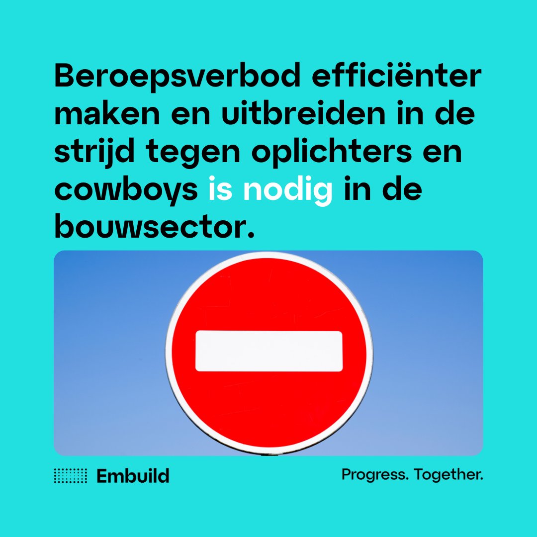 embuildnl's tweet image. #Verkiezingen2024 | Embuild stelt voor om professionele verboden effectiever te maken en uit te breiden om fraudeurs en 'cowboys' aan te pakken. Ontdek meer over dit voorstel in het federale memorandum op samenbeterbouwen.be #progresstogether #Embuild #federal #Bouwsector