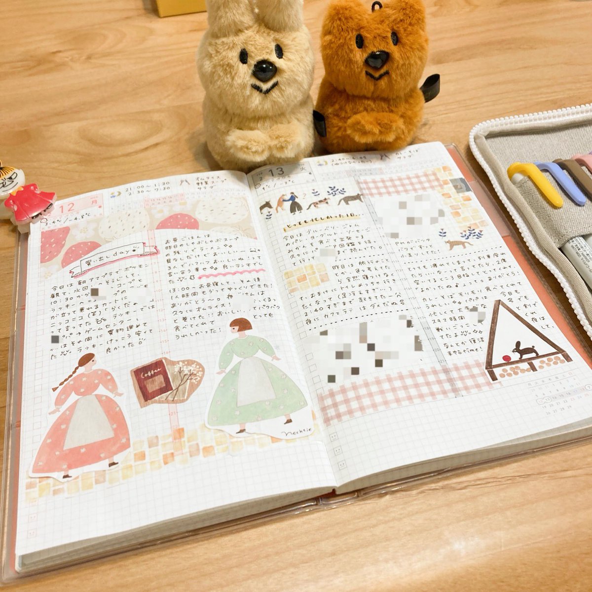 ___mag00's tweet photo. ネクタイさんでデコ*ˊᵕˋ)੭
夜ごはんをカレー蕎麦にしたら、この時間お腹すく〜

#手帳デコ #ジブン手帳 #手帳ゆる友 #みっちり手帳ライフの会 #クオッカちゃんのいる生活 https://t.co/QalLTELj03