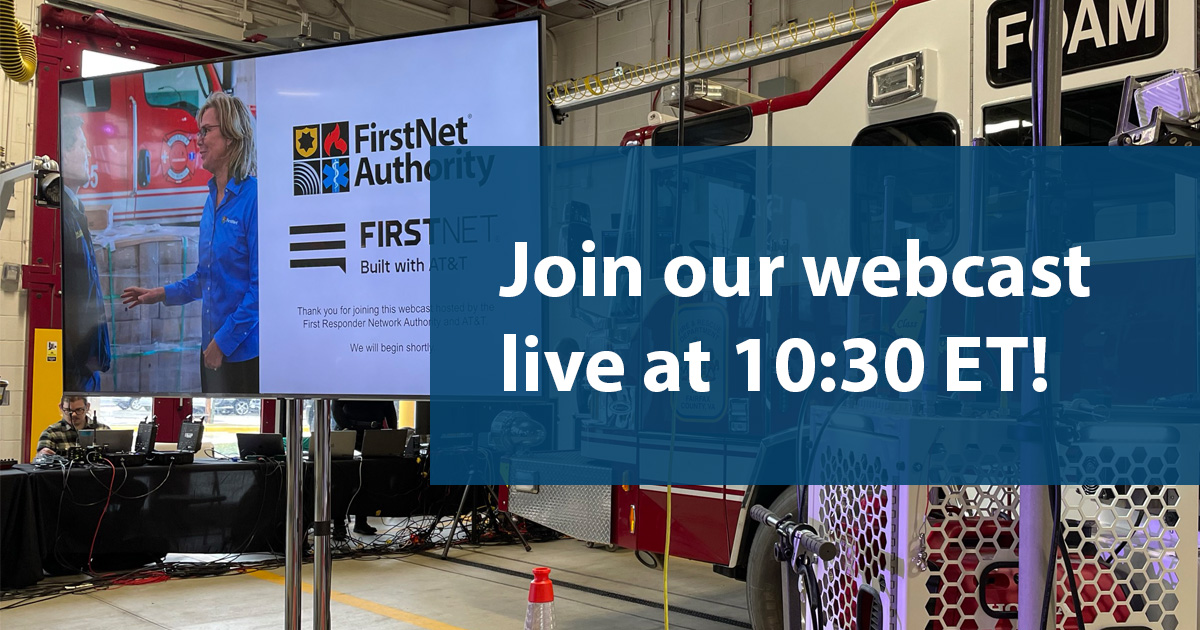 ❗️Happening soon❗Join us at 10:30 a.m. ET via live webcast to learn about our efforts to evolve FirstNet for America's first responders. Tune in here: youtube.com/watch?v=cfyC9U…