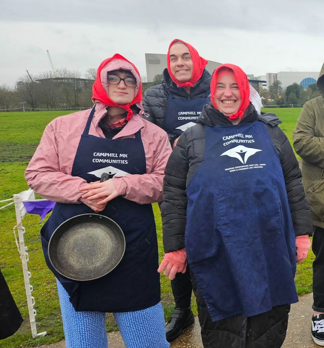 CamphillMK's tweet photo. Well done to our community who braved the elements to run the Para Pancake race alongside the corporate races at @TheRoseMK. Congratulations to everyone who participated. We hope you enjoyed our hot & tasty pancakes!
#CamphillMK #PancakeDay #PancakeRace #LoveMK #MKRose https://t.co/Uut4PV9u0V
