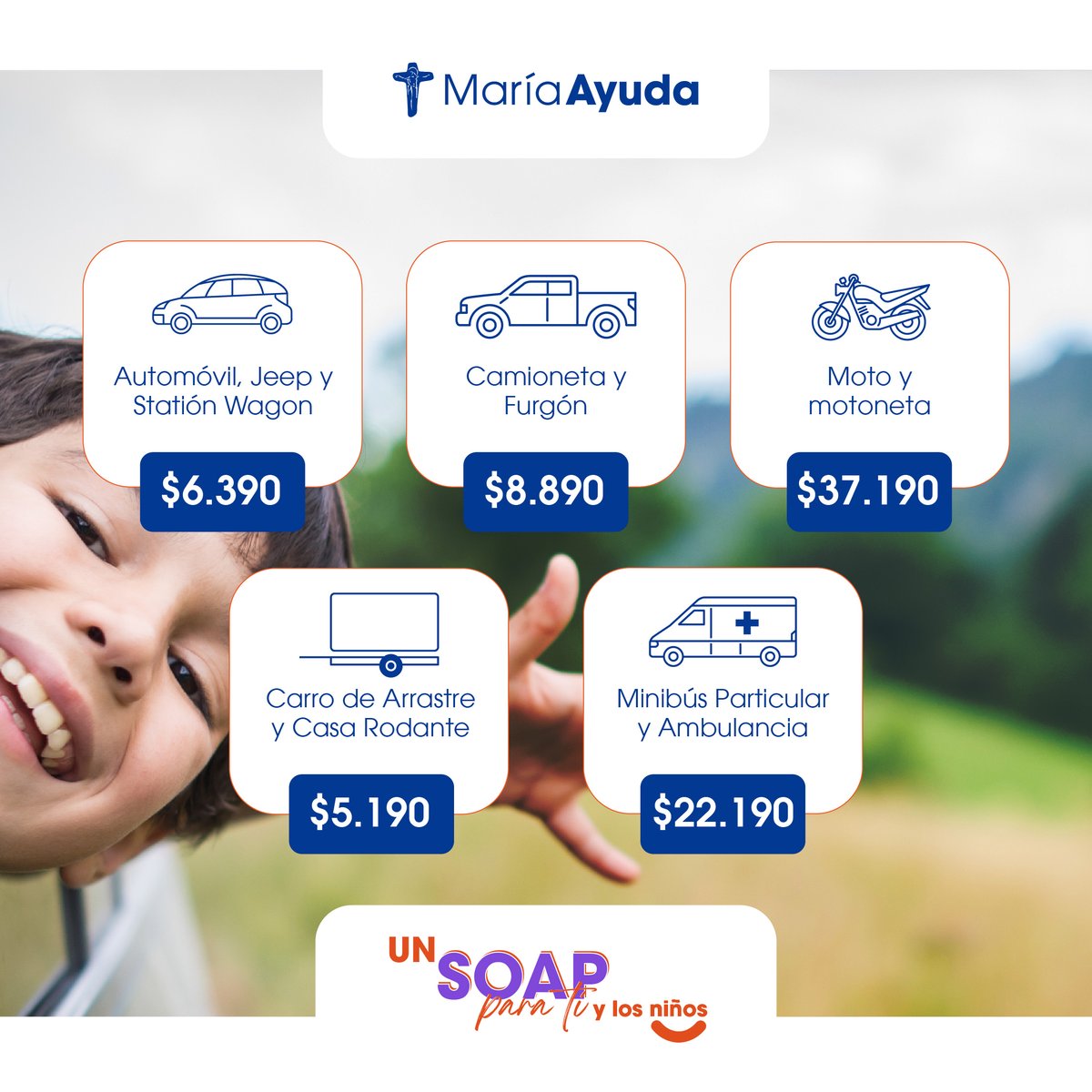 Obtén tu Seguro Obligatorio de Accidentes Personales con HDI Seguros Chile 🚗💚💙 y un porcentaje de tu compra será destinado para asegurarle un mejor futuro a los niños  de nuestras residencias. ⁣​
Obtén ahora tu SOAP acá👉 ​bit.ly/soap24ma 

#SOAP #SeguroObligatorio