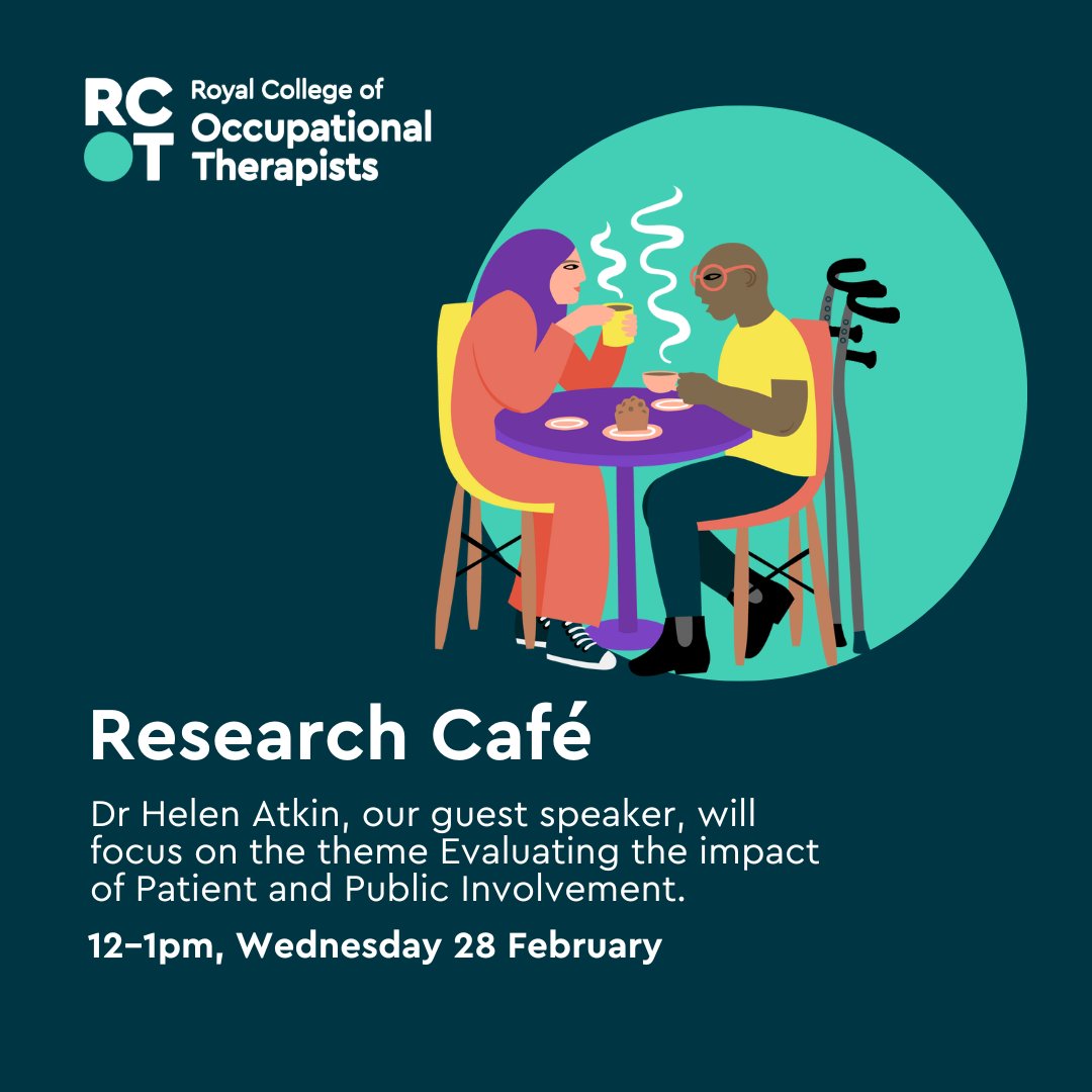 📣 Members! Come along to our next Research Café, where Dr Helen Atkin will be focusing on the theme Evaluating the impact of Patient and Public Involvement, followed by a group discussion. 🗓️ Wednesday 28 February, 12–1pm. Find out more: loom.ly/kwbDIUg