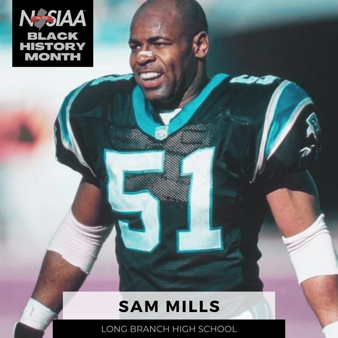 In honor of #BlackHistoryMonth, we celebrate the achievements and contributions of black athletes of the past, present, and future in New Jersey. Click here to read about Sam Mills- 1977 Long Branch High School graduate and Pro Football Hall of Famer. bit.ly/3SSXVYl