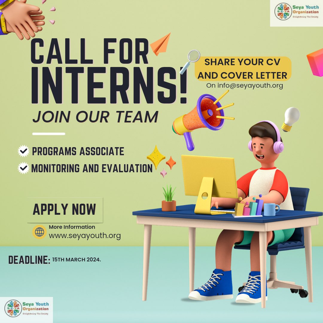 We’re looking for passionate interns to join our team as Programs Associates and M&E Associates, If you’re eager to make a difference and gain hands on experience in the non-profit sector, this is your chance.Apply now and be part of something meaningful. #enlighteningthesociety