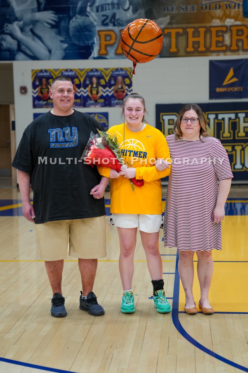 Whitmer Girls Basketball SENIOR NIGHT was topped off with a WIN! #GoPanthers #PantherNation