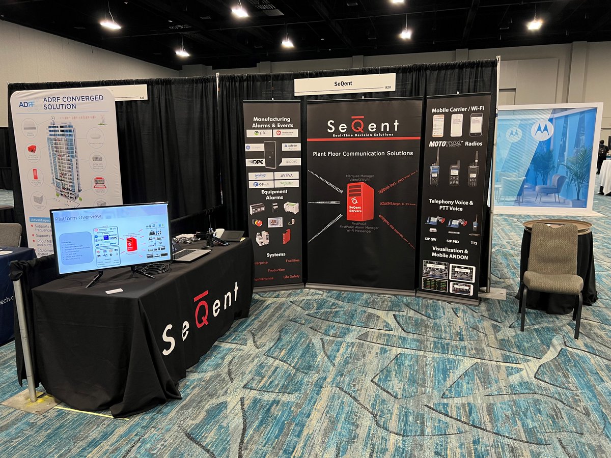 SeQent's tweet photo. Visit us at the @MotoSolutions Executive Partner Forum and learn about our partnership! #manufacturing #alarmnotificationsoftware #IIoT https://t.co/gWc4sH2iTC