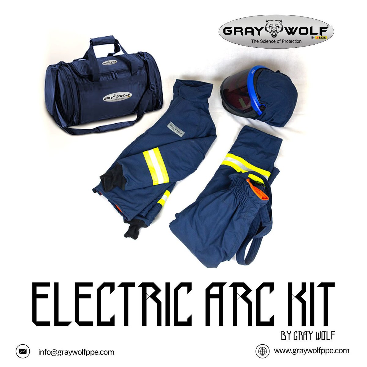 GRAYWOLF®️ Electric Arc Suits and Kit
Your Ultimate Protection Against Arc Hazards
40Cal arc suit, 75Cal arc suit and 100cal arc suit

#graywolfppe #arcflash #arcsuits #arcflashsuits #arcsuits #arcgloves #safetygear #electricalprotection #workplacehazards #confidentprofessionals