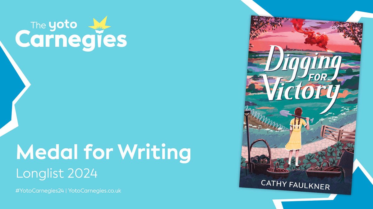 I’m absolutely delighted to have been longlisted for The Yoto Carnegies 2024 for 'Digging for Victory'– thanks to the judges and congratulations to everyone else on the longlist! #YotoCarnegies24 @CarnegieMedals @CILIPinfo @yotoplay @FireflyPress @sfmolteni @HarryGoldhawk