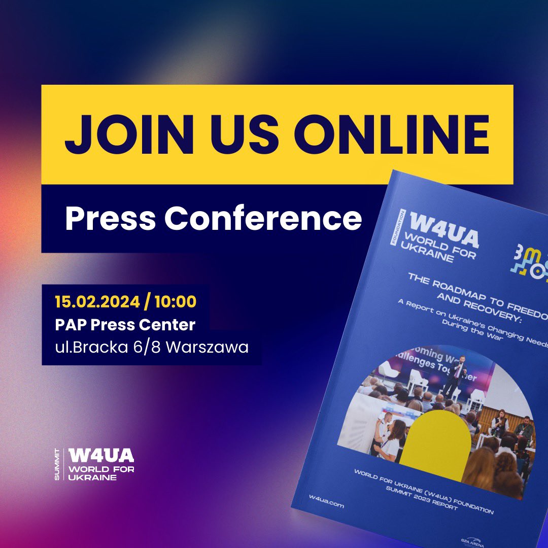 📢🇺🇦PREMIERE OF THE WORLD FOR UKRAINE FOUNDATION REPORT THE ROADMAP TO FREEDOM AND RECOVERY: A Report on Ukraine’s Changing Needs During The War. If you are not able to attend in person, you can join us online 💻 🔗To register follow the link: us06web.zoom.us/webinar/regist…