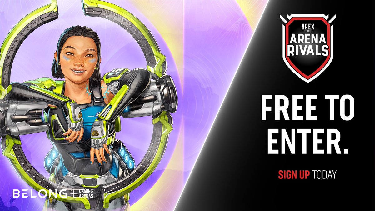 Compete in Apex Legends Arena Rivals! 🔥

📅 Thursday 1st March
⏰ 17:00-20:00
💸 Free to enter
📍 Participating Belong Arenas

Sign-up now 👉 bit.ly/3HYfY9j