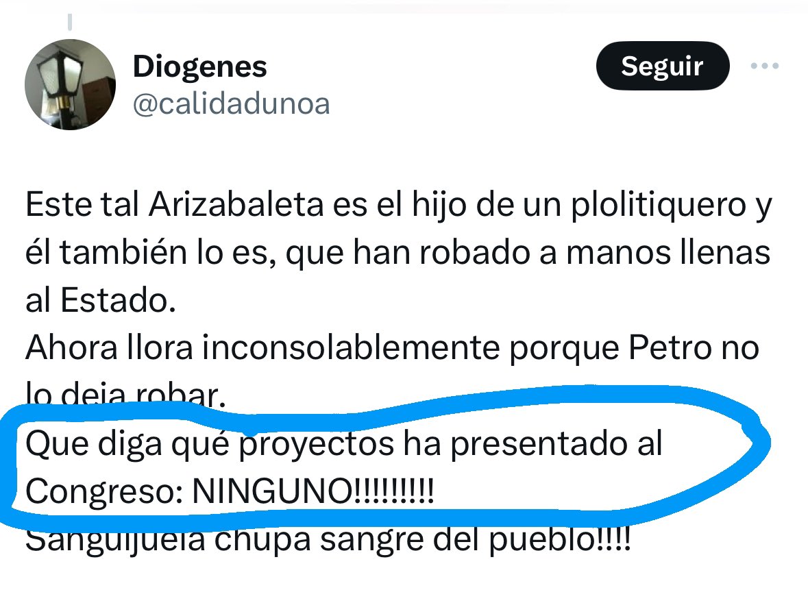 jarizabaletaf's tweet photo. No he presentado ningún proyecto de ley, por la sencilla razón que aún no soy congresista. Espérame un ratico https://t.co/ITJ6SoWoIe