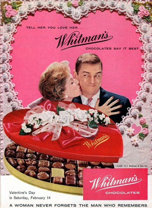 バレンタインということで60年代のチョコレートのポスター。素敵なバレンタインデーになりますように♥ 