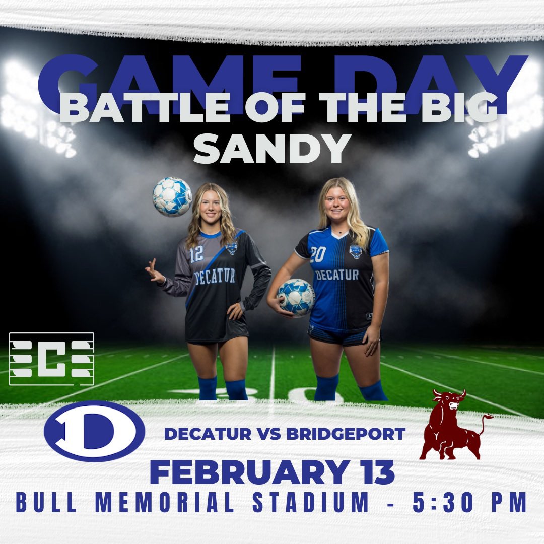 SoccerLadyEagle's tweet image. 🔥 Get Fired Up, Eagle Fans! It's the BATTLE OF THE SANDY! 🔥

The Lady Eagles take on rival Bridgeport tonight in the big Battle of the Sandy! 🦅⚽ The Captains are ready to lead the Lady Eagles to another victory tonight.💙 #BattleOfTheSandy #DecaturVsBridgeport