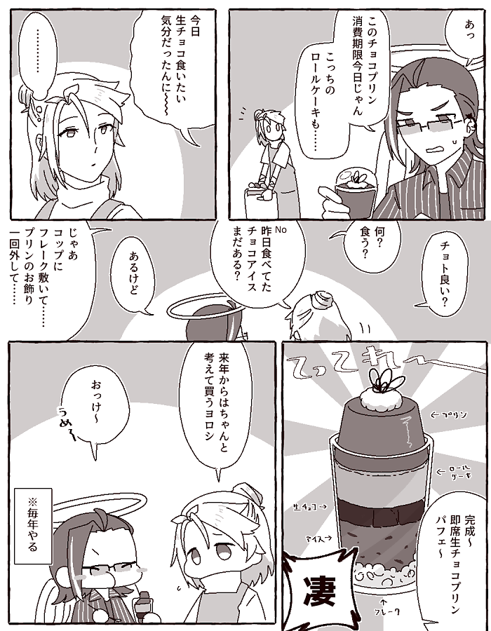 .@shima_kabe フェルテとトビアスさんとバレンタイン
