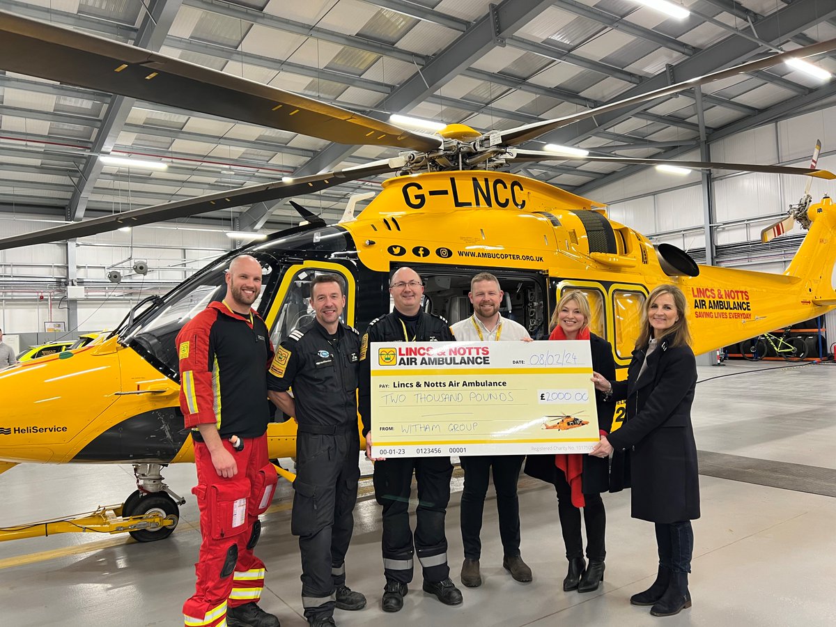 We are extremely proud to have raised a fantastic £8,000 for 4 charities at our Annual Ball - including the @LNAACT - we were delighted to present them with a cheque for £2k - we are in awe of the amazing work that they do saving lives every day - all funded by donations. 💛