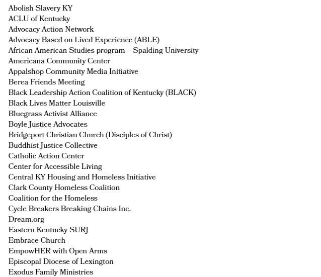 And here's who signed on.

Part 1: