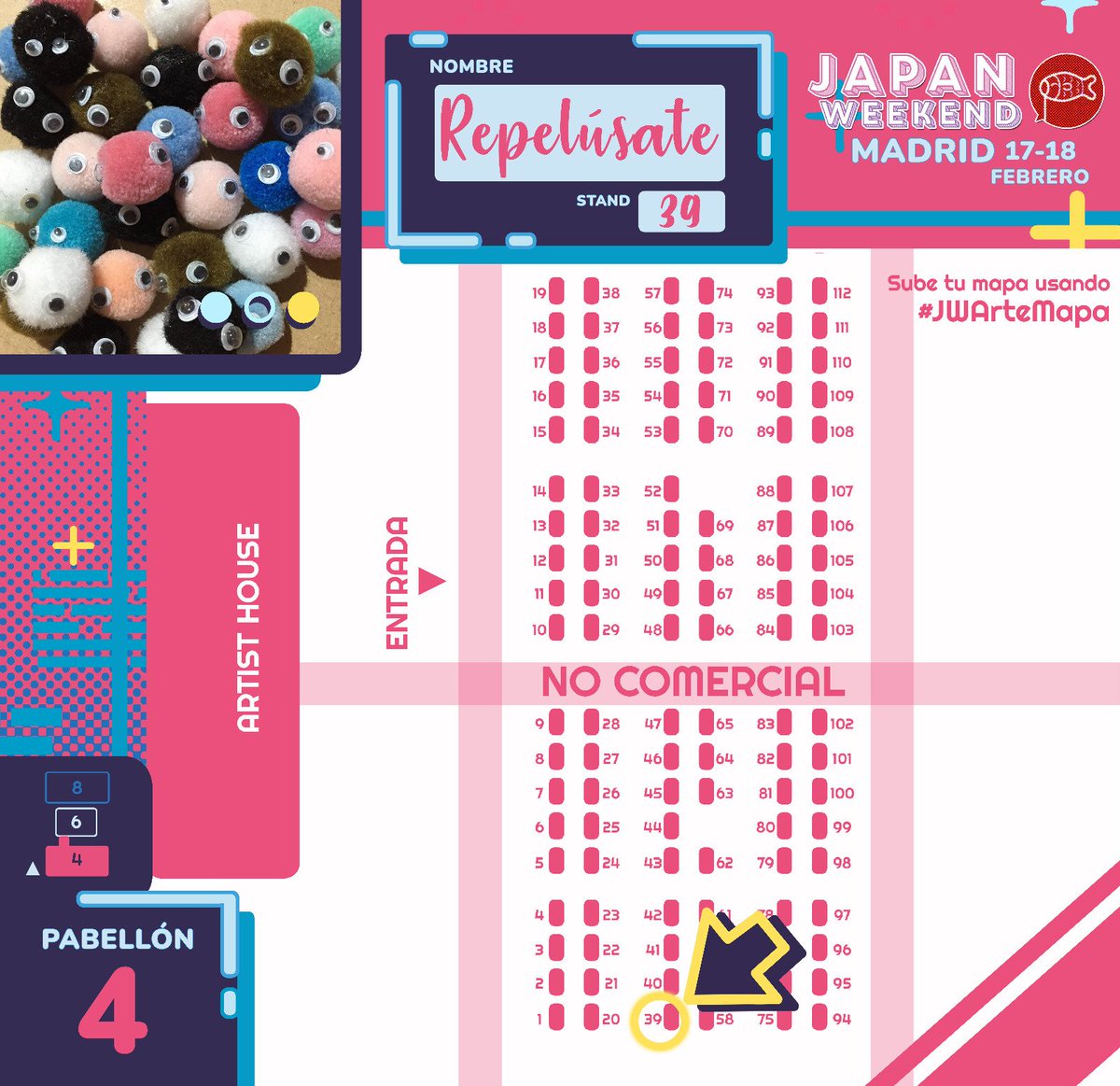 DPelusis's tweet photo. Este sábado empezamos la ruta del dado. Primera parada Japan weekend Madrid! Stand 39 del pabellón 4! https://t.co/dBK5GPKOIw