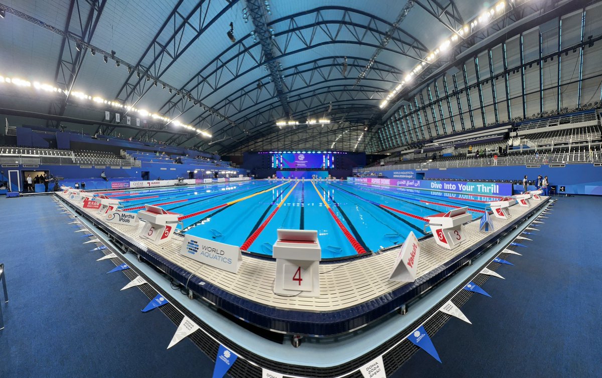 Nearly time to dive in to day 3 of the pool swim programme at #AquaDoha2024!

Lauren Cox + Kathleen Dawson go in the 100m back final &amp; Duncan Scott takes on the 100m free. Adam Peaty returns for the 50m breast SF’s.

Mona McSharry bids to become Ireland’s 1st World LC medallist.