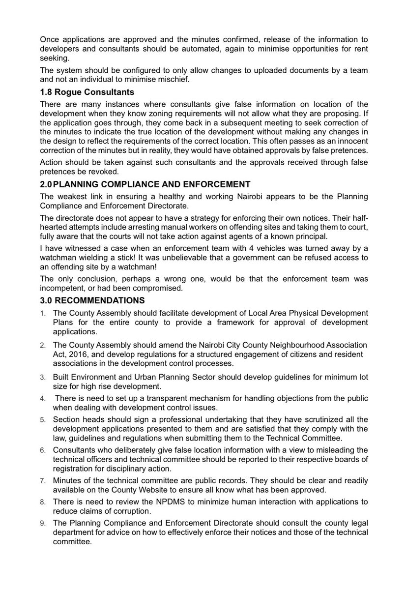 Nairobi Residents interested in Urban Planning, let’s all gather here! See report from <a href="/abdulmalikg1/">Tuesday Gichuki, PhD</a>,representative who sits on the Urban Planning Technical Committee. (Issuance of development approvals)
<a href="/Kara_CaresKE/">The Kenya Alliance of Resident Associations (KARA)</a> <a href="/DonaldBKipkorir/">Donald B Kipkorir</a>, <a href="/JerotichSeii/">Jerotich Seii</a>, <a href="/MigunaMiguna/">Dr. Miguna Miguna</a> <a href="/OkowaNashon/">Okowa Nashon</a>