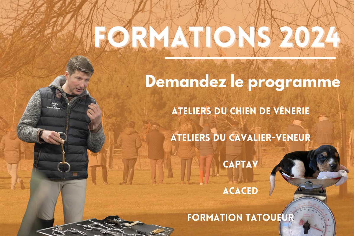 La Société de #Venerie vous propose d’acquérir une expertise en matière de soins et d’élevage. Ateliers, stages, formations diplômantes reconnues par l’Etat : autant d’opportunités de faire reconnaître notre capacité à contribuer de nos animaux. venerie.org/formations/