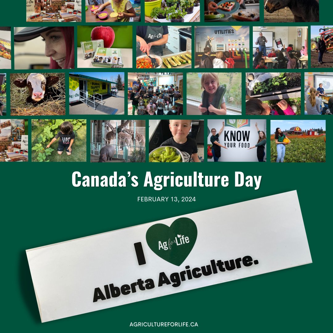 It's Canada's Agriculture Day 🍁
Today we celebrate the men and women who work tirelessly to feed our communities. A big thank you to all Canadian farmers who farm the land with passion, dedication and endless care for their crops and animals. 
#CdnAgDay #ageducation