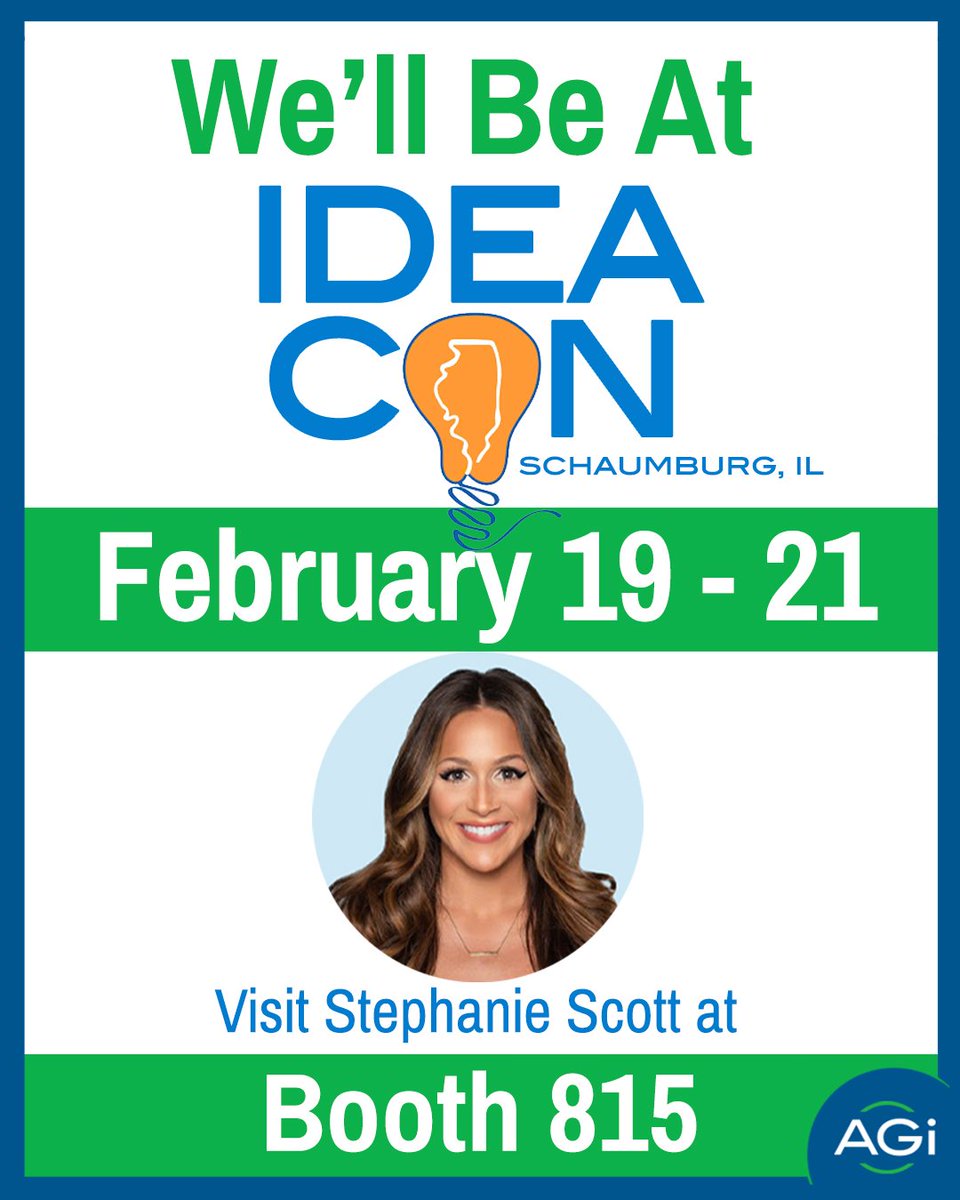 Less than a week away! We'll be at IDEAcon in Schaumburg, IL. Attending? Stop by booth #815 and speak with Stephanie Scott about all of AGi's solutions for K-12 device lifecycle management!

#AGiRepair #IDEAcon #SchaumburgIL #EdTech #AGiFixedIt