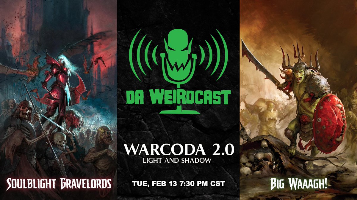 Who's ready for Relocation Orb 3.0, or is it 4.0? Whatever it is, it's gonna be a fun game tonight. You can watch it over at twitch.tv/daweirdcast, and don't forget to show your support by picking up a copy of Warcoda 2.0 at warcoda.com.

#warhammer #AoS