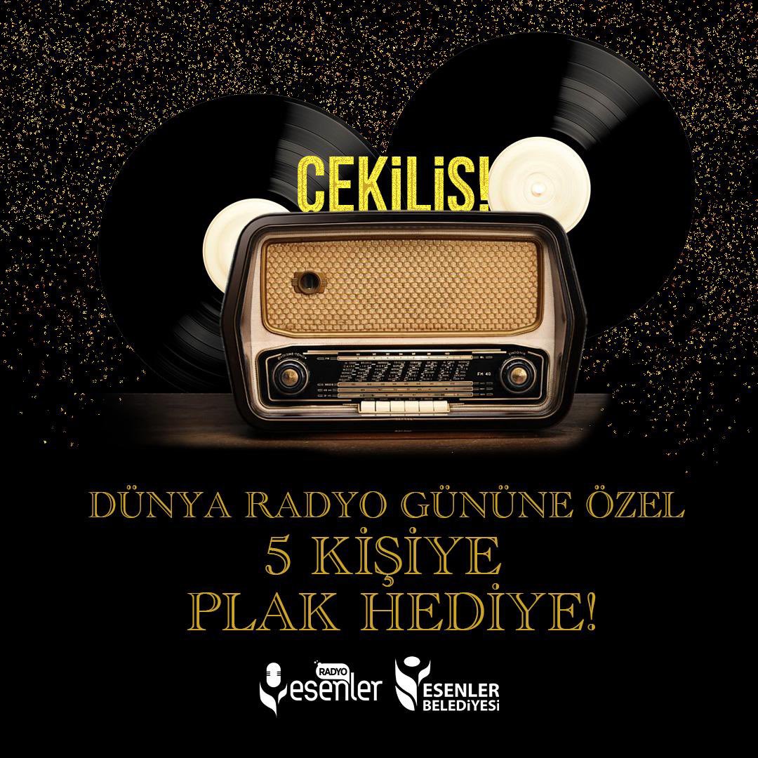 #DünyaRadyoGünü'ne özel çekilişimiz var! 📢 Geçmişe özlem duyan ve nostaljiyi seven 5 şanslı takipçimize plak hediye ediyoruz. Çekilişe katılmak için👇 - @radyoesenler hesabımızı takip edin. - 3 kişiyi yorumlara etiketleyin. 📌Kazanan takipçilerimizi 19 Şubat günü duyuracağız.