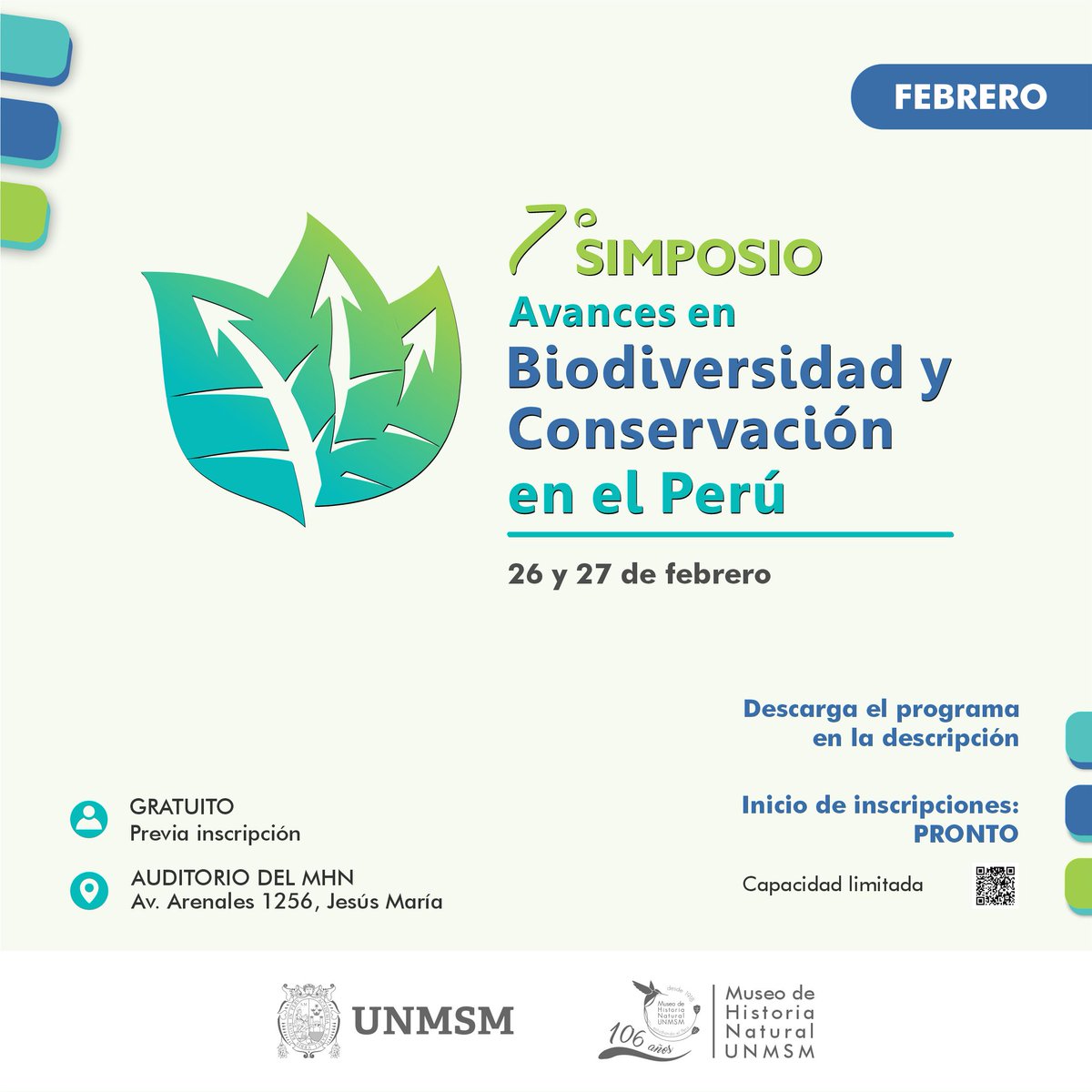 🤓🌵🐞El MHN de la UNMSM invita a toda la comunidad científica, profesionales y estudiantes de pregrado a participar del 7° Simposio Avances en Biodiversidad y Conservación en el Perú. 👉Descarga el programa aquí: bit.ly/49CxADD #7SimposioABC #106aniversariomhnunmsm