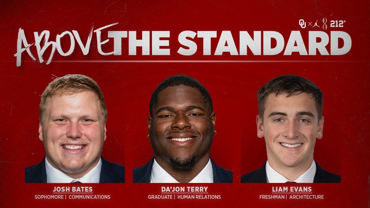 Our student-athletes of the week 📚 ▪️@JoshuaBates64 ▪️@DaJonTerry1 ▪️@LiamDEvans05 #OUDNA