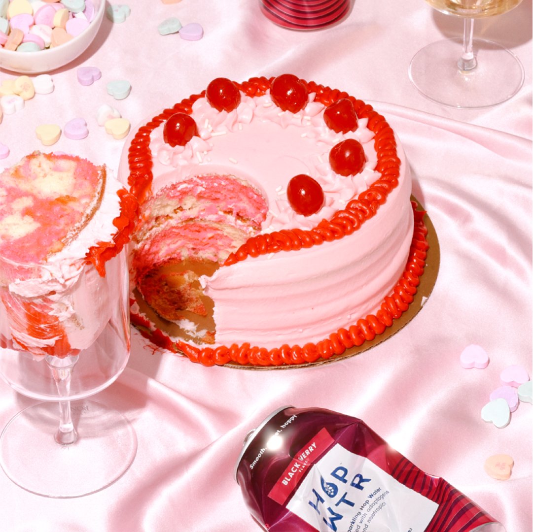 Have your cake and eat it too, grab a HOP WTR, and celebrate yourself 💘