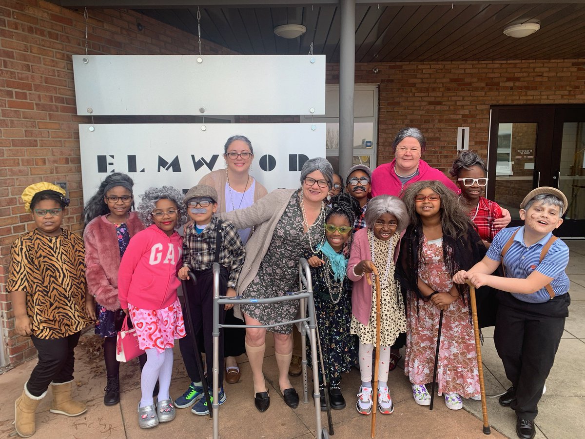 Elmwood Elementary students celebrated the 100th day of school recently with festive attire and fun activities!