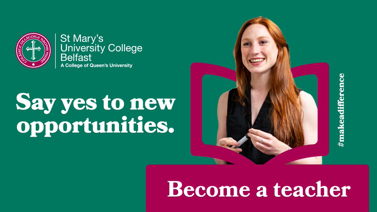 BEd Primary &amp; Post-Primary📚🎓
Late applications are permitted up until 8th March to the following BEd degree programmes;
⚫️BEd Primary Music
⚫️BEd Primary History
⚫️BEd Post-Primary Mathematics
⚫️BEd Post-Primary Technology &amp; Design
APPLY➡️ stmarys-belfast.ac.uk/study/