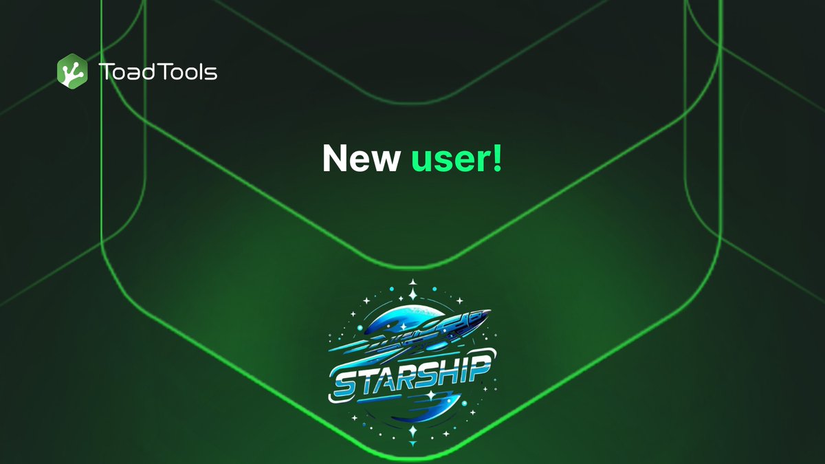 Toad_Tools's tweet image. A warm welcome to our new user! @StarshipEther