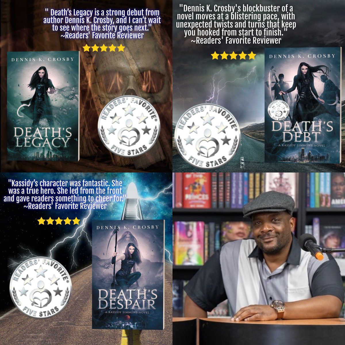 Jessica Jones meets Clash of the Titans, with a dash of Buffy the Vampire Slayer, and a few sprinkles of Supernatural. Grab up the first three novels of the award-winning Kassidy Simmons Series. Go to denniskcrosby.com/books for purchase links. #urbanfantasy #darkfantasy