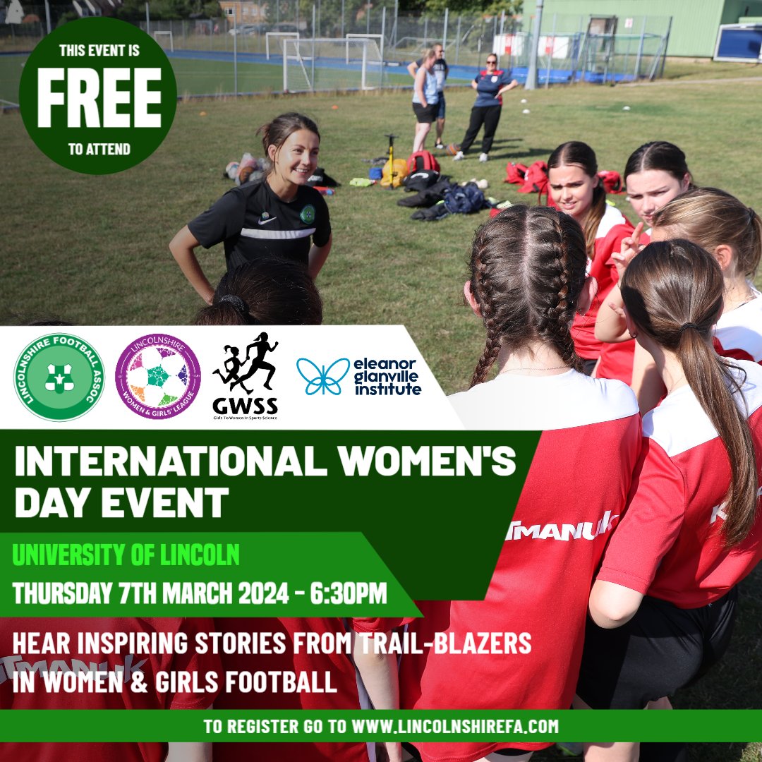 🎉 Tonight's the night! 🎉

Join us at the <a href="/unilincoln/">University of Lincoln, UK</a> for our 2024 International Women's Day event celebrating the amazing women in Lincolnshire's football community! 

It's going to be an inspiring evening you won't want to miss. See you there! ⚽️💚 

🔗 tinyurl.com/3k9tbmtn