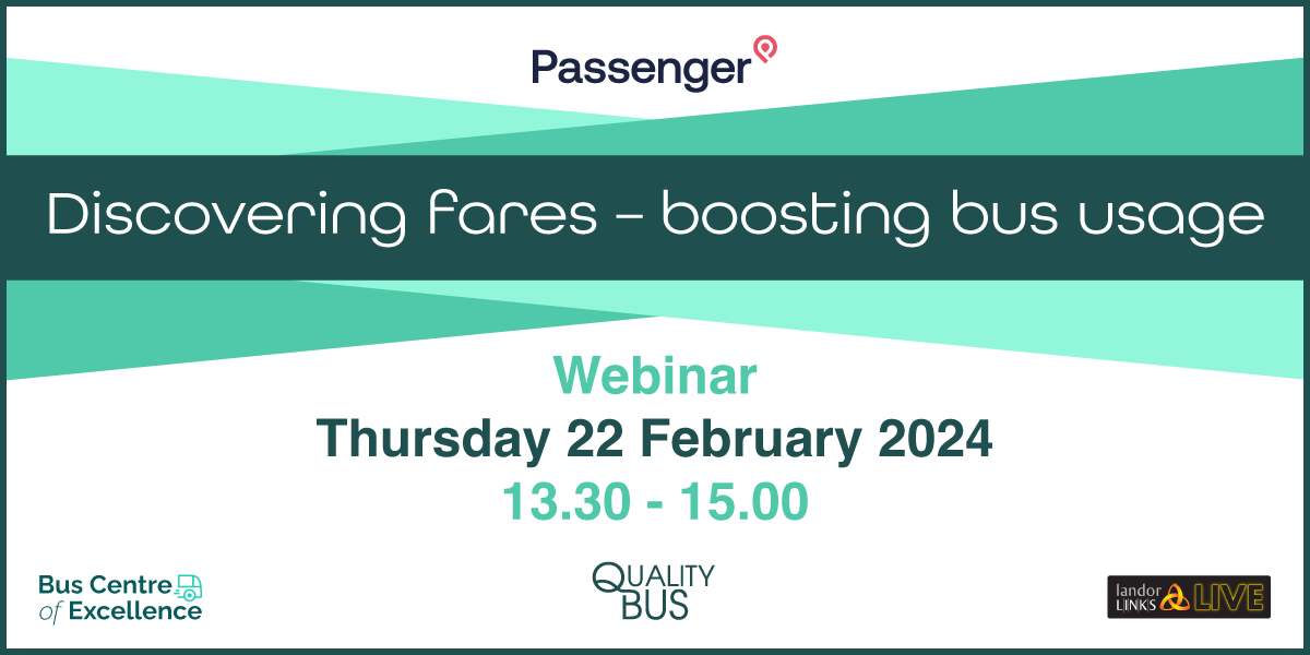 Webinar: Discovering Fares – Boosting Bus Usage 🚌🚀 For the first time, riders can find out how much their journey will cost before catching the bus. This webinar will explore the app update from Passenger, and how this project, using NeTEx fares data from the Bus Open Data…