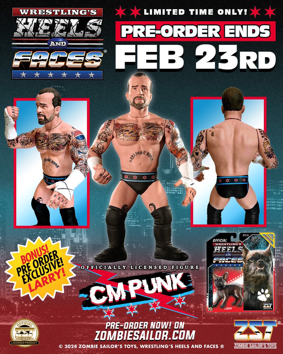 The number one Wrestling’s Heels and Faces figure EVER! CM PUNK! This will be without a doubt the most high quality CM PUNK figure to date! #cmpunk