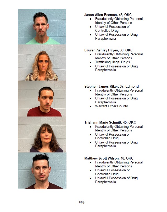 Identity Theft Ring Bust
(STILLWATER, OK) – "On Wednesday, January 31, 2024, Stillwater Police Department (SPD) Special Project Unit and Detectives responded to a call at Home 2 Suites located at 306 E. Hall of Fame."...
SPD Case #R2400428