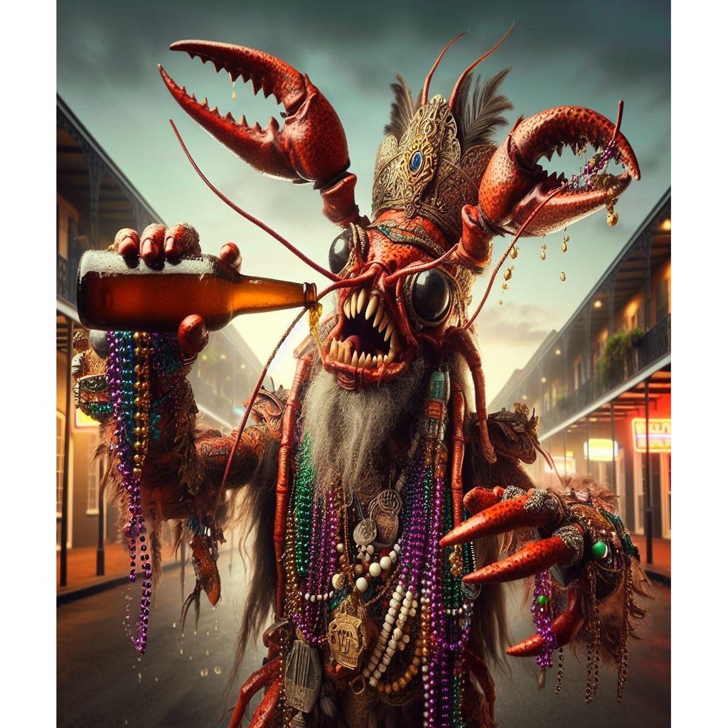 hutzhoo's tweet photo. 🎶 Say Lobsterberta, oh poor Lobsterberta, Girl, you tell me where you been, When you come home this morning, honey, You had your belly full of gin🎶 #Tipitina #MardiGras #Longhair #Fess https://t.co/IUwYvQ4bCV