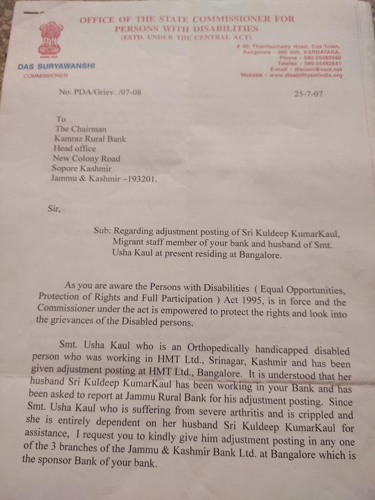 Jk_MEW_FORUM's tweet photo. @MattooShashank @StarAshaBhat 
May kindly help @Kuldeepkaul24  in getting his dues from erstwhile KAMRAZ RURAL BANK ,NOW JK RURAL BANK,he needs our help.
@nsitharaman
@nsitharamanoffc @FinMinIndia @DFS_India @RBI @JandKBank @RShivshankar @AdityaRajKaul @RubikaLiyaquat @pandit_rr https://t.co/J8qUMXfxQa