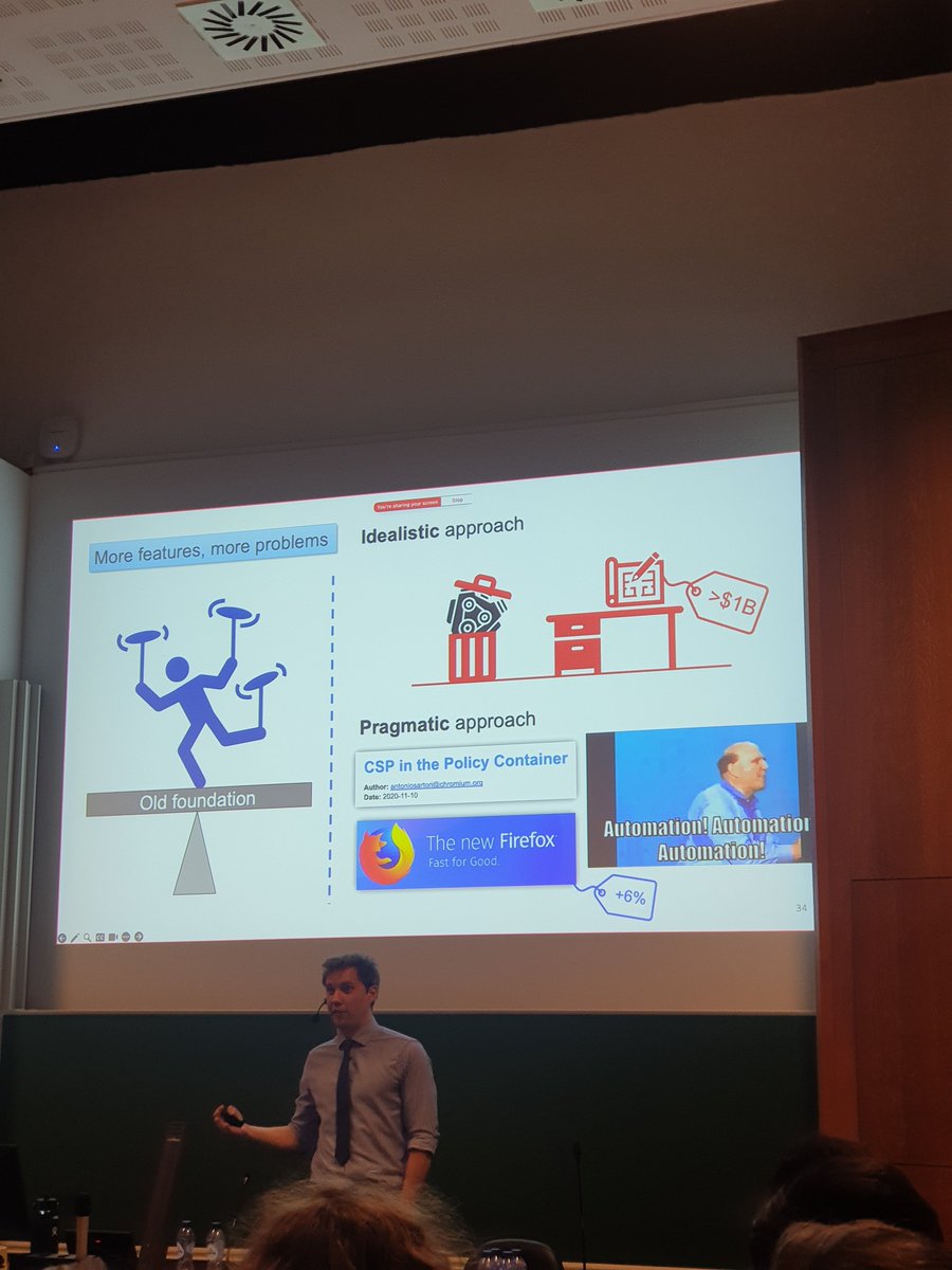 Gilang Mentari Hamidy ❌ (@gilanghamidy) on Twitter photo The state of our web browser scene: more features, more problems. I love the figure 🤣
Proficiat Dr. <a href="/GJFR_/">Gertjan Franken</a>! Great presentation and contribution to the more secure web browser! The state of our web browser scene: more features, more problems. I love the figure 🤣
Proficiat Dr. <a href="/GJFR_/">Gertjan Franken</a>! Great presentation and contribution to the more secure web browser!